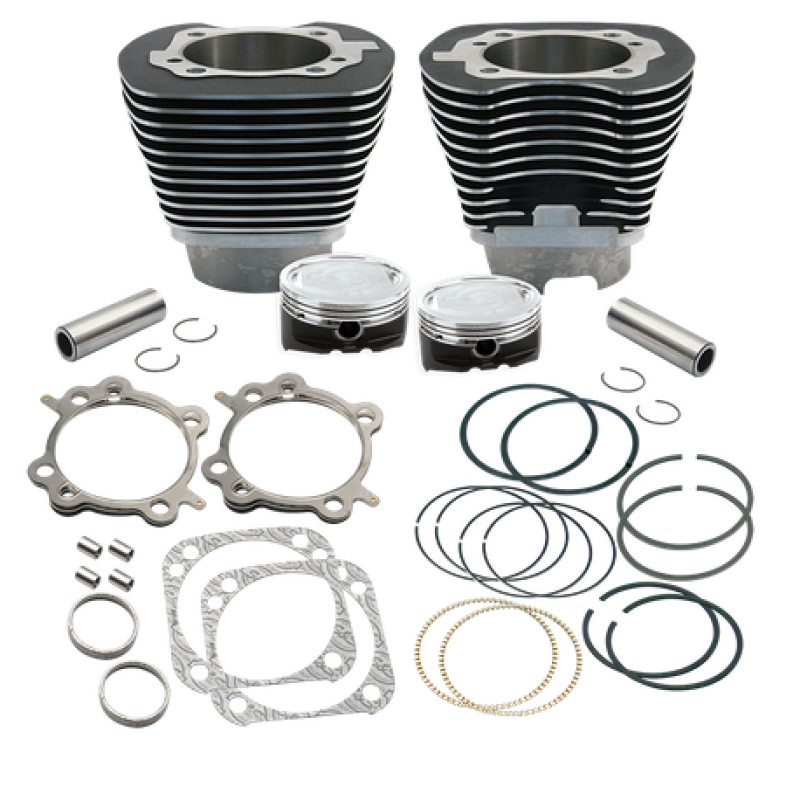 S&S Cycle 99-06 BT 4 1/8in Low Compression Bore Cylinder & Pistons Kit For 124in Hot Set Up Kit Piston Sets - Powersports S&S Cycle