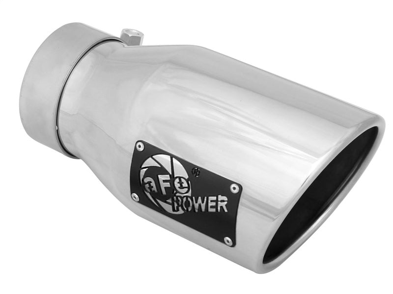 aFe MACH Force-Xp 3in Inlet x 4-1/2in Outlet x 9in Length 304 Stainless Steel Exhaust Tip Catback aFe