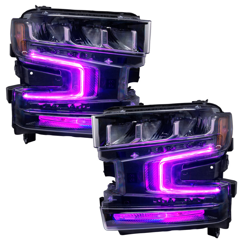Oracle 19-21 Chevy Silverado 1500 RGB+W Headlight DRL Upgrade Kit - ColorSHIFT Headlights ORACLE Lighting