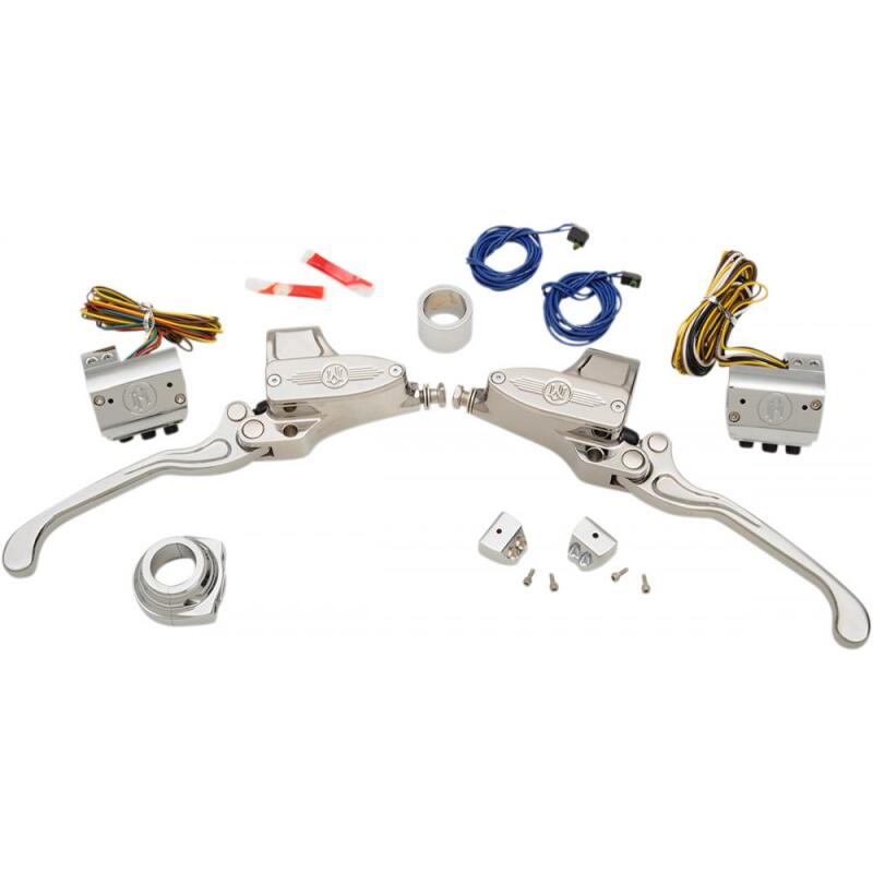 Performance Machine 9/16in Hand Control Set Hyd - Chrome Handlebars Performance Machine
