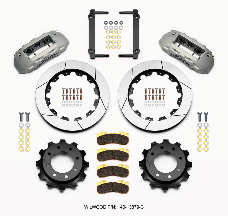 Wilwood TX6R Rear Kit 16.00in Clear Ano 1999-2010 GM Trk 2500 HD 4.84 Cntr Big Brake Kits Wilwood