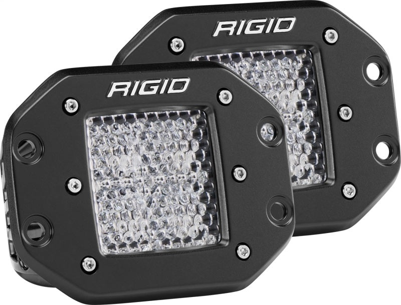 Rigid Industries Dually - Flush Mount - 60 Deg. Lens - Set of 2 Light Bars & Cubes Rigid Industries