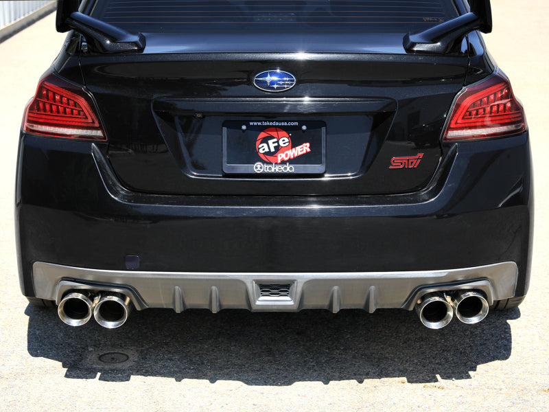aFe Subaru WRX/STi 15-21 H4-2.0/2.5L Takeda 3in to 2-1/2in Stnlss Cat-Back Exhaust w/ Polished Tip Catback aFe