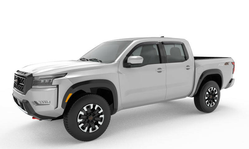 AVS 2022 Nissan Frontier (Crewcab Pickup) Ventvisor Outside Mount Window Deflectors 4pc - Smoke Wind Deflectors AVS