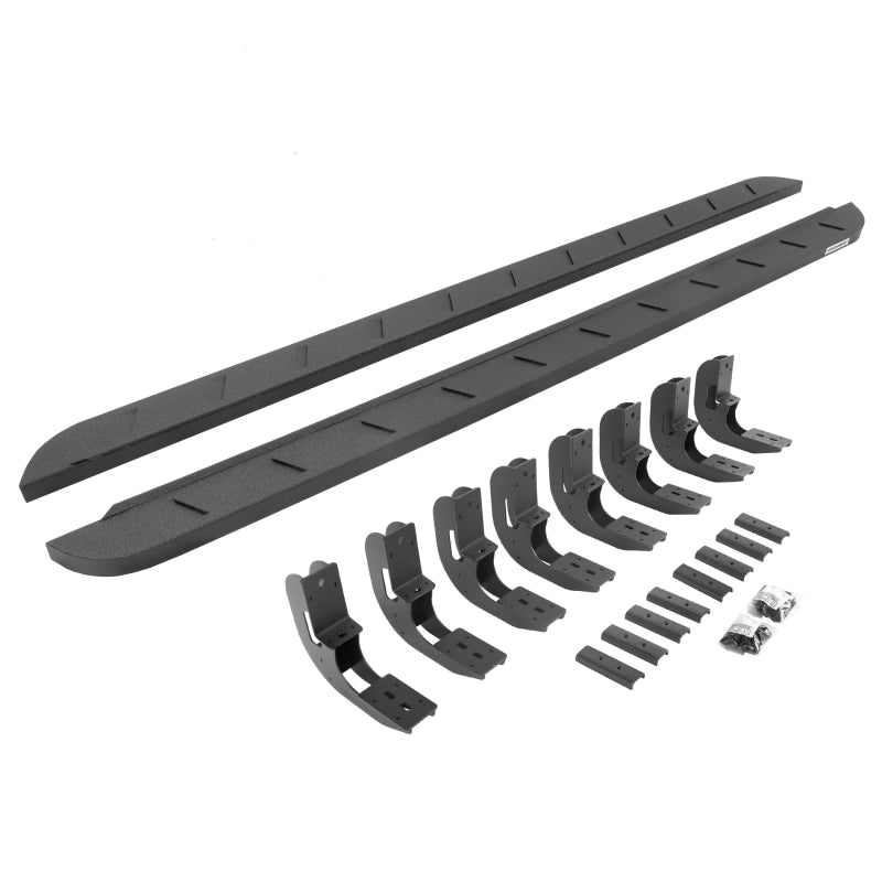 Go Rhino 20-22 GMC Sierra 3500HD CC (New Bdy) RB10 Slim Running Boards Kit (w/Brackts) - Bedliner Ct Running Boards Go Rhino