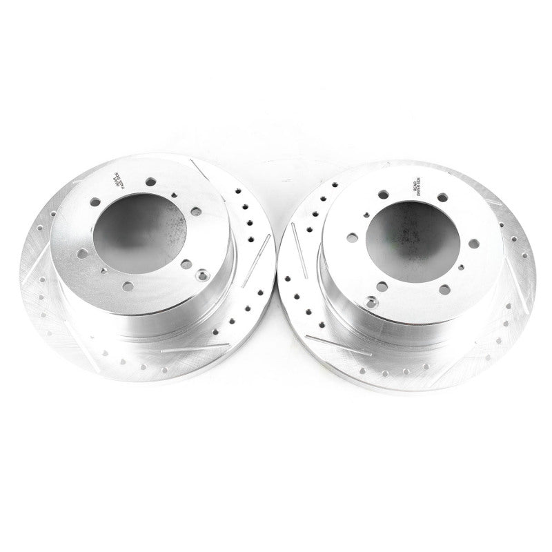 Power Stop 92-00 Mitsubishi Montero Rear Evolution Drilled & Slotted Rotors - Pair Brake Rotors - Slot & Drilled PowerStop