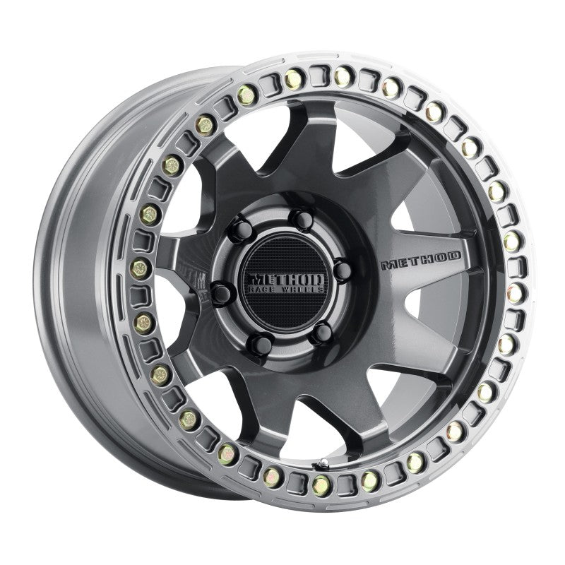 Method MR108 17x9 -44mm Offset 6x5.5 106.25mm CB Gloss Titanium w/BH-H24125-38 Wheel Wheels - Cast Method Wheels