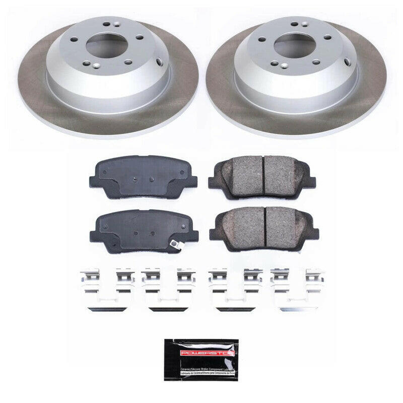 Power Stop 16-20 Kia Sorento Rear Semi-Coated Rotor Kit Brake Kits - Performance Blank PowerStop