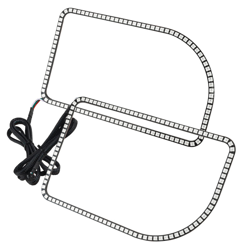 Oracle Ford F250/350 11-16 Dynamic Halo Kit - Square Ring Design - ColorSHIFT - Dynamic Headlights ORACLE Lighting