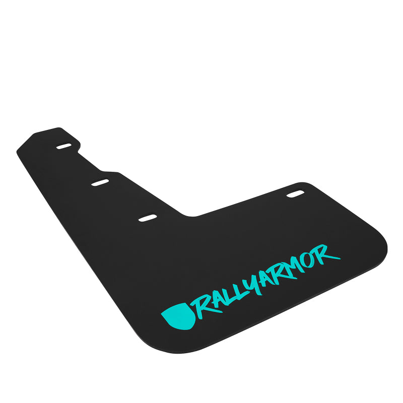 Rally Armor 15-21 Subaru WRX/STI Black UR Mud Flap w/Teal Altered Font Logo Mud Flaps Rally Armor