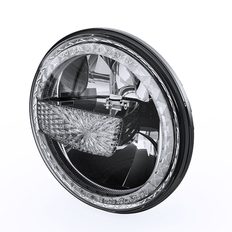 Raxiom 97-18 Jeep Wrangler TJ/JK 7-Inch LED Headlights w/ Halos- Black Housing (Clear Lens) Headlights Raxiom