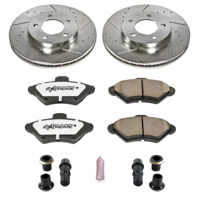 Power Stop 93-97 Ford Thunderbird Front Z26 Street Warrior Brake Kit Brake Kits - Performance D&S PowerStop