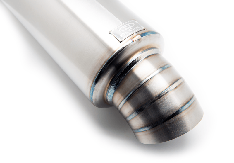 BLOX Racing 3.5in Street Muffler With Turndown Tip Muffler BLOX Racing