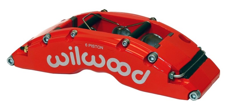 Wilwood Caliper-TC6R-Red 1.88/1.62/1.62in Pistons 1.38in Disc Brake Calipers - Perf Wilwood