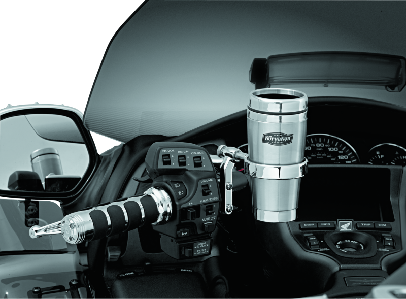 Kuryakyn Drink Holder With Stainless Steel Mug For Perch Mount Chrome Cup Holders Kuryakyn