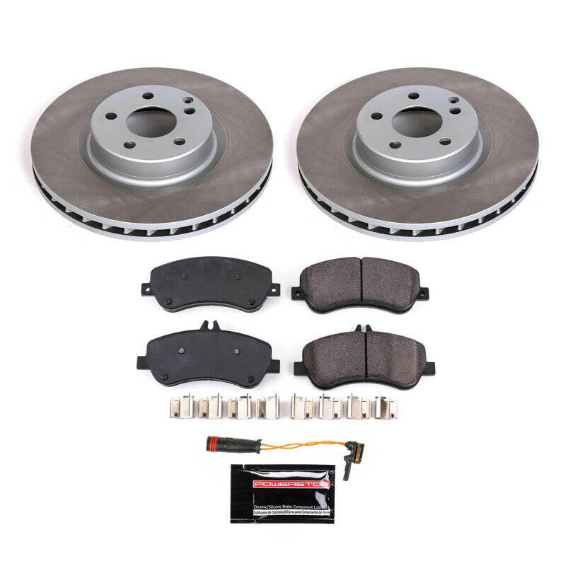 Power Stop 10-15 Mercedes-Benz GLK350 Front Semi-Coated Rotor Kit Brake Kits - Performance Blank PowerStop