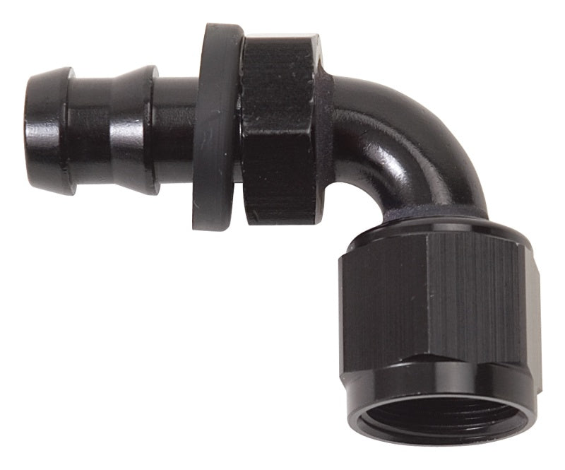 Russell Performance -8 AN Twist-Lok 90 Degree Hose End (Black) Fittings Russell