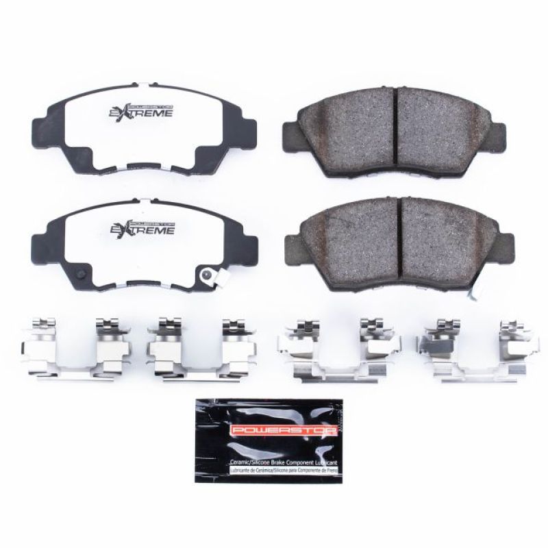 Power Stop 02-06 Acura RSX Front Z26 Extreme Street Brake Pads w/Hardware Brake Pads - Performance PowerStop