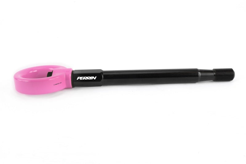 PERRIN 08-14 Subaru WRX & STI / 08-11 Impreza / 05-09 Legacy Tow Hook Kit (Front) - Hyper Pink Tow Hooks Perrin Performance