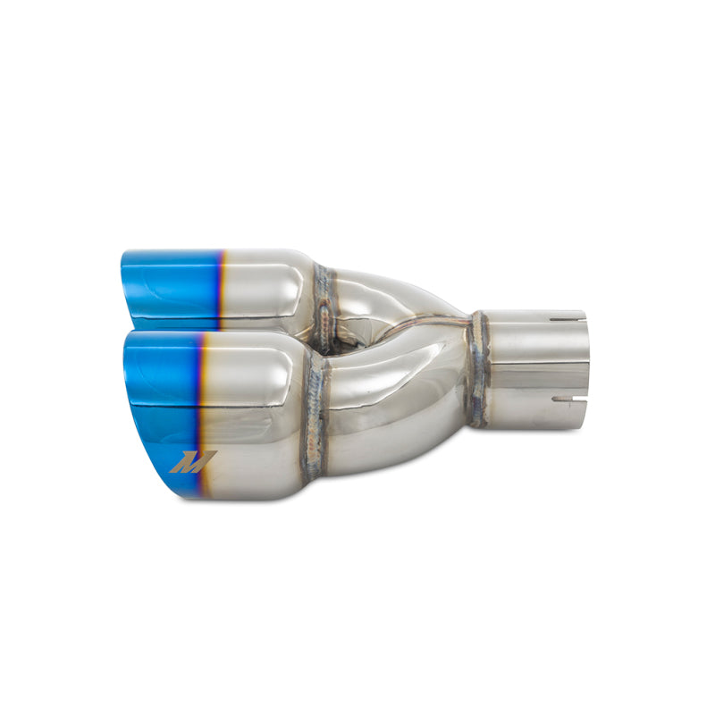 Mishimoto Dual Offset Tips 2.5in Inlet 3in Outlet Slash Cut - Burnt Turbo Inlets Mishimoto