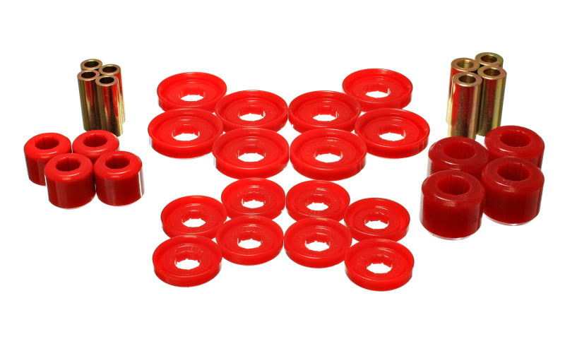 Energy Suspension 03-09 Dodge RAM 1500/2500/3500 Pickup Red Front End Control Arm Bushing Set Bushing Kits Energy Suspension