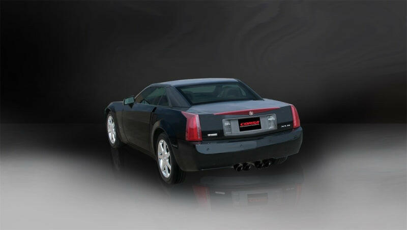 Corsa 2004-2008 Cadillac XLR 4.6L 25in Cat-Back Dual Rear w Twin 35in Black Pro-Series Tips Catback CORSA Performance