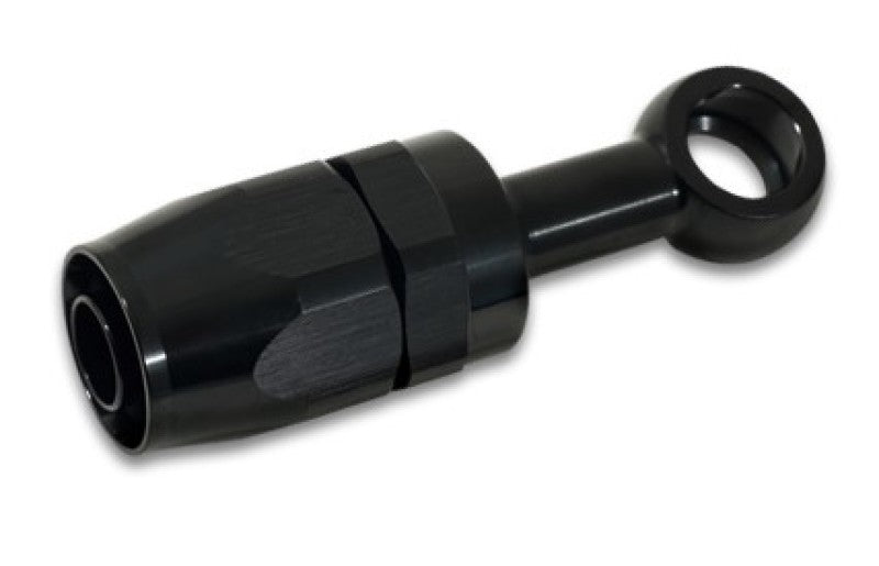 Vibrant -10AN Banjo Hose End Fitting for use with M12 or 7/16in Banjo Bolt - Aluminum Black Fittings Vibrant