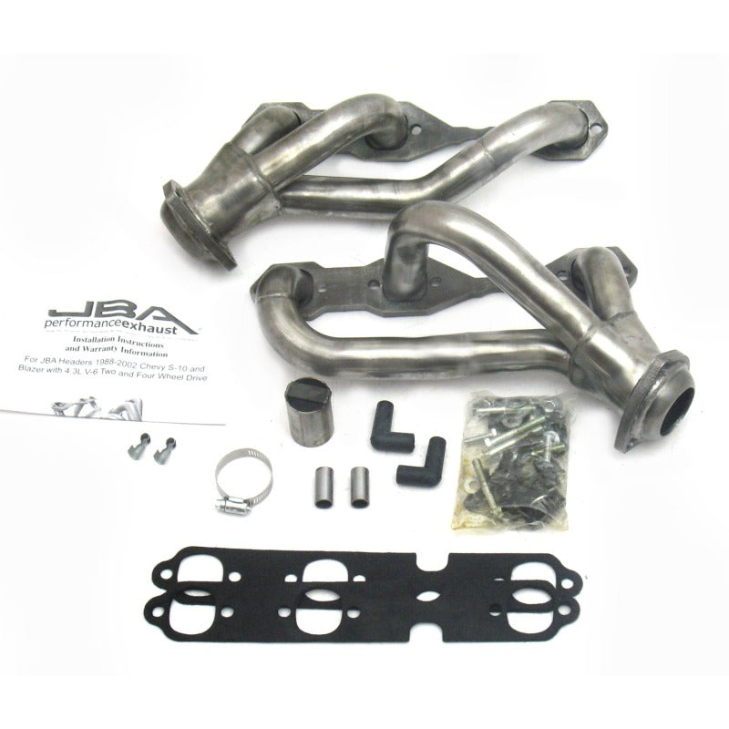 JBA 88-95 & 02-03 GM S-Truck 4.3L V6 4WD 1-1/2in Primary Raw 409SS Cat4Ward Header Headers & Manifolds JBA