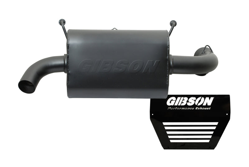 Gibson 16-18 Polaris RZR XP Turbo EPS Base 2.25in Single Exhaust - Black Ceramic Powersports Exhausts Gibson