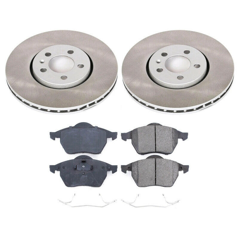 Power Stop 1999 Volkswagen Golf Front Semi-Coated Rotor Kit Brake Kits - Performance Blank PowerStop