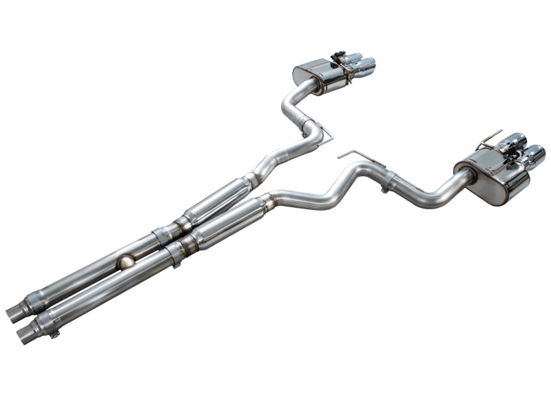 AWE Tuning 18-23 S550 Mustang GT SwitchPath Exhaust - Chrome Silver Tips Catback AWE Tuning