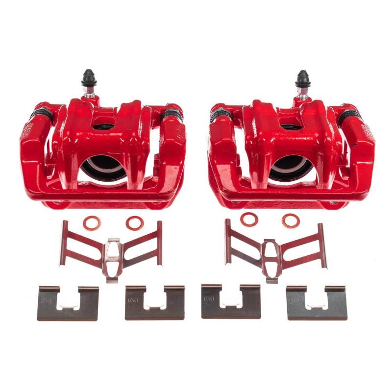 Power Stop 91-95 Acura Legend Rear Red Calipers - Pair Brake Calipers - Perf PowerStop