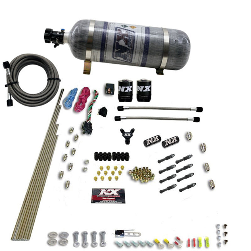 Nitrous Express 8 Cyl Dry Direct Port 2 Solenoids Nitrous Kit (200-600HP) w/Composite Bottle Nitrous Systems Nitrous Express