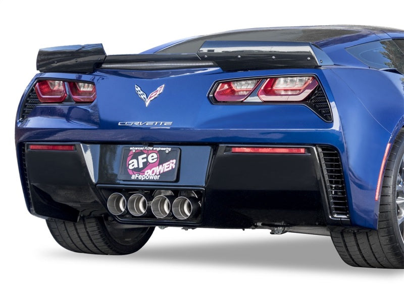aFe MACHForce XP 3in-2 1/2in Axle Back 304SS Exhaust w/ Polished Tips 15-17 Chevy Corvette Z06 Axle Back aFe