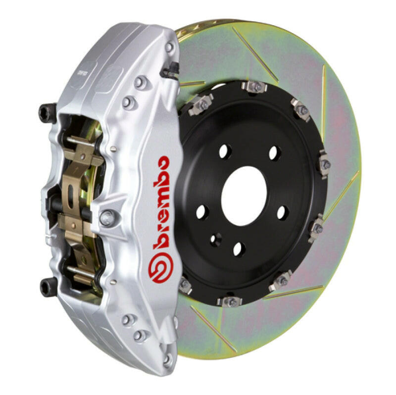 Brembo 11-21 Grand Cherokee (Excl. SRT) Fr GT BBK 6Pist Cast 2pc 380x34 2pc Rotor Slot Type1-Silver Brake Kits - Performance Slot Brembo