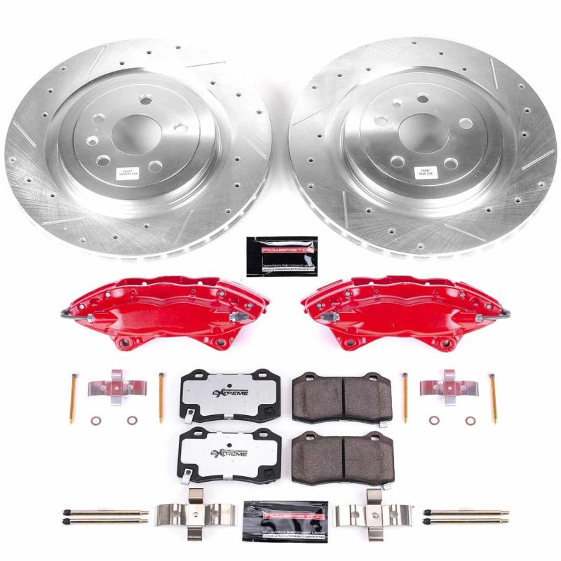 Power Stop 10-15 Chevrolet Camaro Rear Z26 Street Warrior Brake Kit w/Calipers Brake Kits - Performance D&S PowerStop
