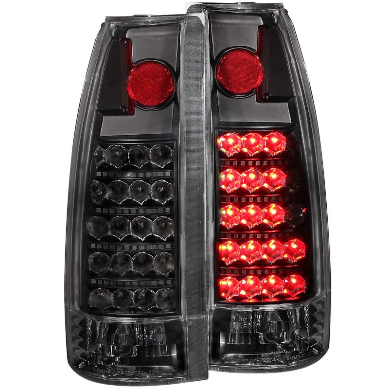 ANZO 1999-2000 Cadillac Escalade LED Taillights Black Tail Lights ANZO