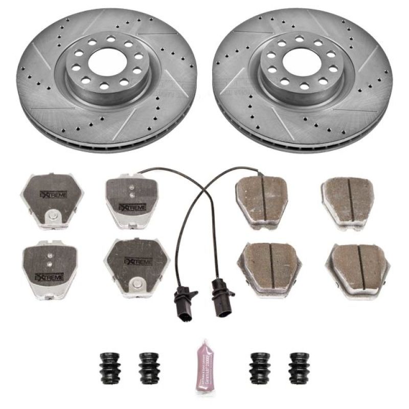 Power Stop 00-04 Audi A6 Quattro Front Z26 Street Warrior Brake Kit Brake Kits - Performance D&S PowerStop