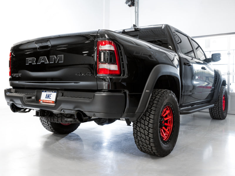 AWE Tuning 2021 RAM 1500 TRX 0FG Cat-Back Exhaust - Diamond Black Tips Catback AWE Tuning