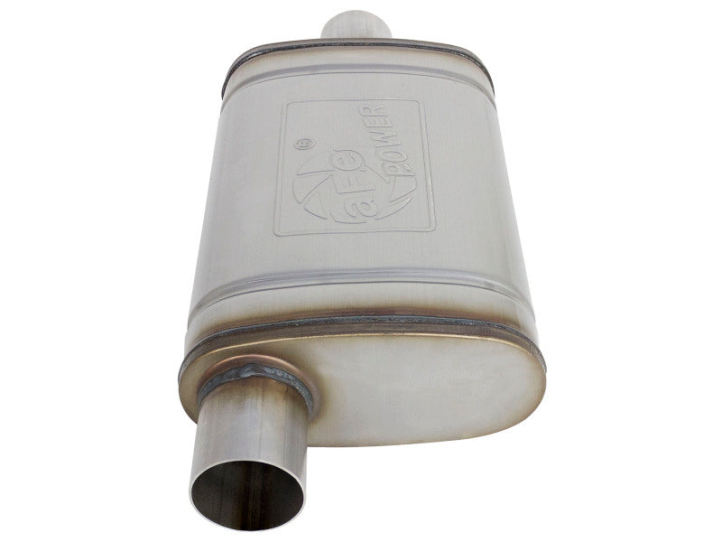 aFe MACH Force-Xp Muffler 2-1/2 IN ID Offset/Center x 9 IN W x 4 IN H x 14 IN L - Oval Body Muffler aFe