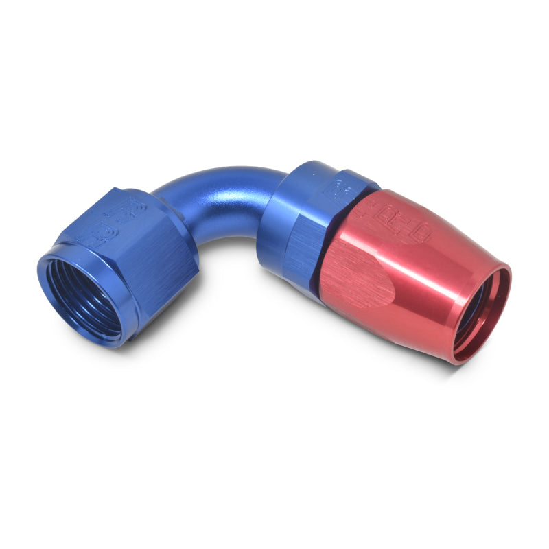 Russell Performance -10 AN Red/Blue 90 Degree Full Flow Hose End Fittings Russell