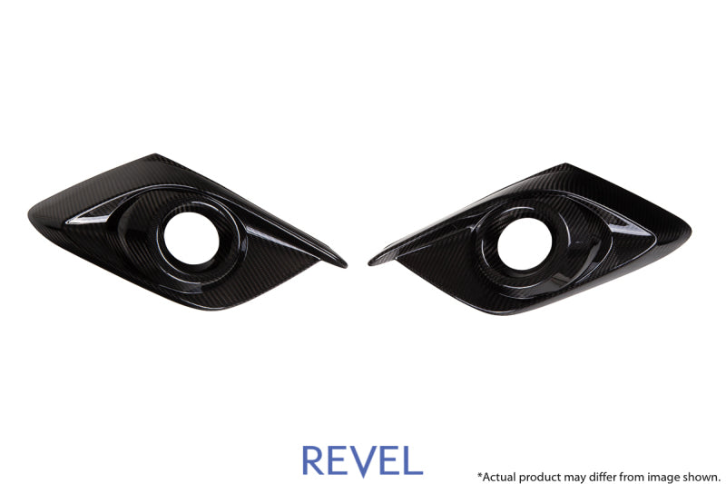 Revel GT Dry Carbon Fog Light Covers (Left & Right) 14-17 Mazda Mazda3 - 2 Pieces Carbon Accessories Revel