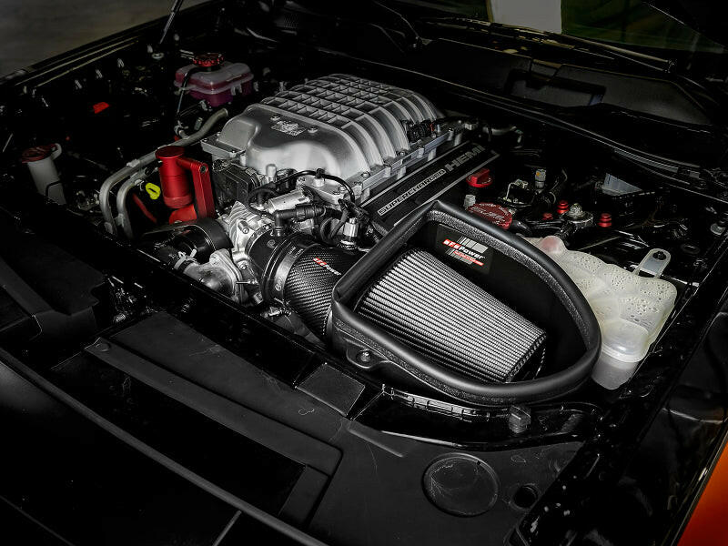 aFe Magnum Force Stage-2 Track Series Carbon Fiber AIS w/Pro Dry S Media-18 Dodge Challenger V8-6.2L Cold Air Intakes aFe