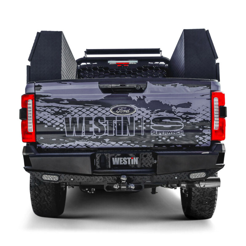 Westin 23-25 Ford F-250/350/450/550/600 HDX Bandit Rear Bumper - Black Bumpers - Steel Westin
