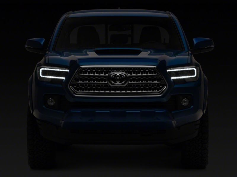 Raxiom 16-23 Toyota Tacoma w/ Factory Halogen DRL LED Headlights- Blk Housing (Clear Lens) Headlights Raxiom