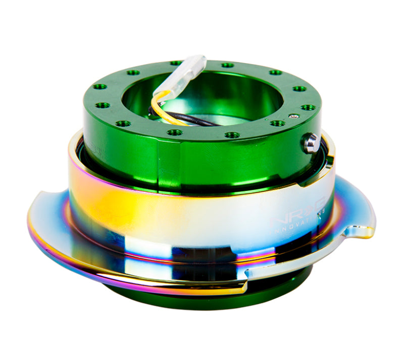 NRG Quick Release Gen 2.5 - Green Body / Neochrome Ring Quick Release Adapters NRG