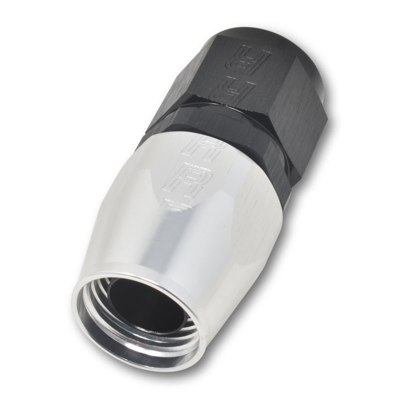 Russell Performance -6 AN Black/Silver Straight Full Flow Hose End Fittings Russell