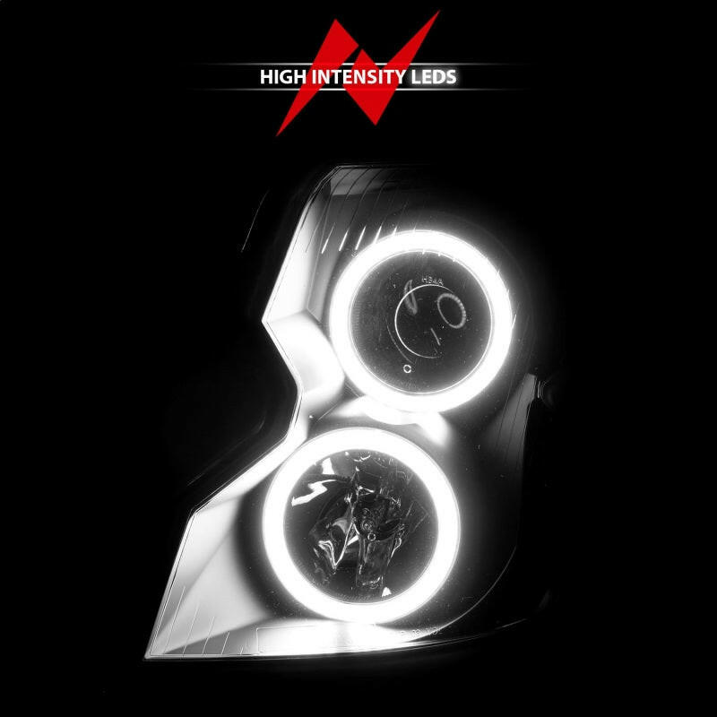 ANZO 2003-2007 Cadillac CTS Projector Headlights w/ Halo Black (CCFL) Headlights ANZO