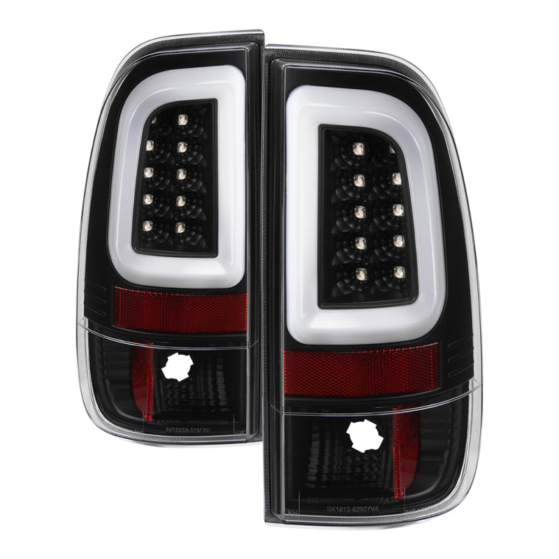 Spyder 97-03 Ford F150 Stylsd. F250/350 V3 Light Bar LED Tail Lights - Blk ALT-YD-FF15097V3-LBLED-BK Tail Lights SPYDER