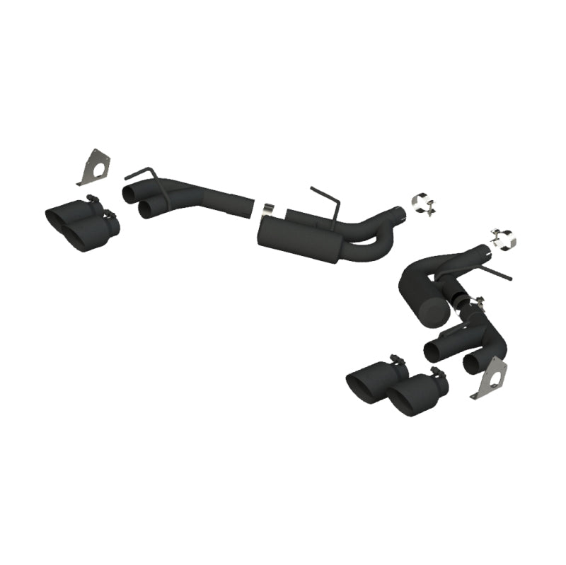 MBRP 16-19 Chevrolet Camaro V6 2.5in BLK NPP Dual Axle Back Exhaust w/ 4in Quad Dual Wall Tips Axle Back MBRP